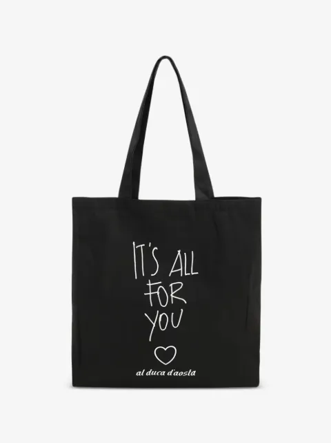 Al Duca D’Aosta 1902 Bolsa tote com estampa de slogan