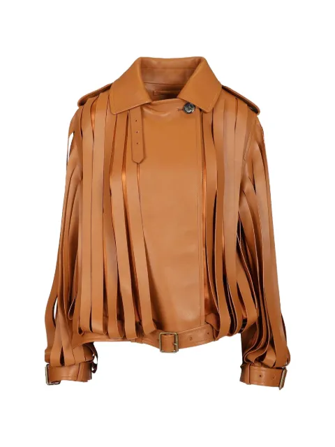 LOEWE fringed leather jacket