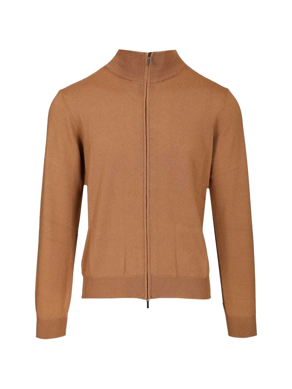 Al Duca D’Aosta 1902 zip-up ribbed-trim sweater - Brown