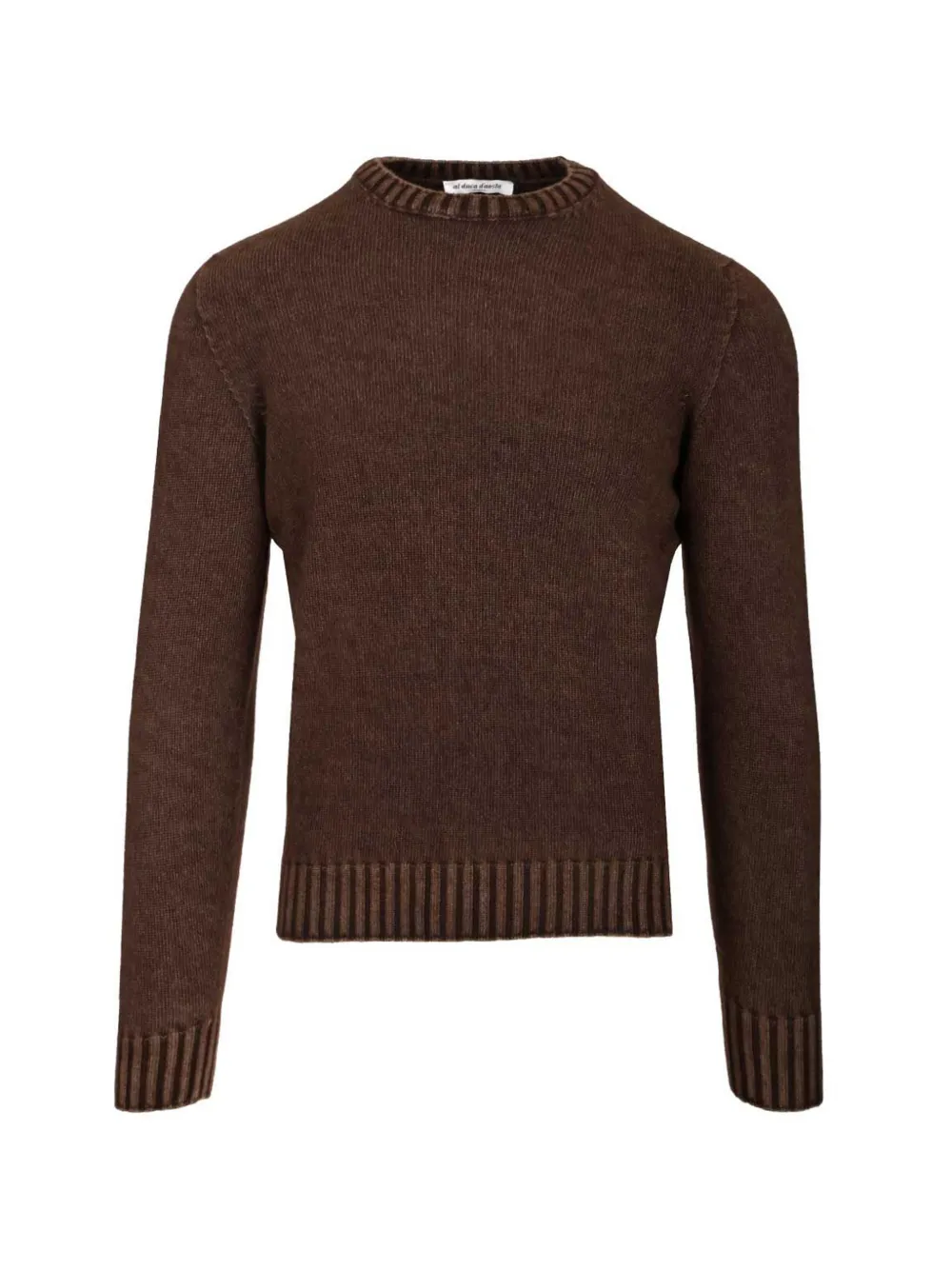 Al Duca D’Aosta 1902 crew-neck ribbed-trim sweater - Braun