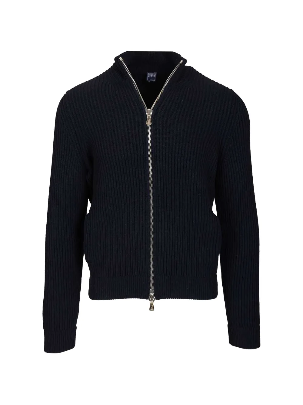 Fedeli ribbed-knit cashmere cardigan - Blu