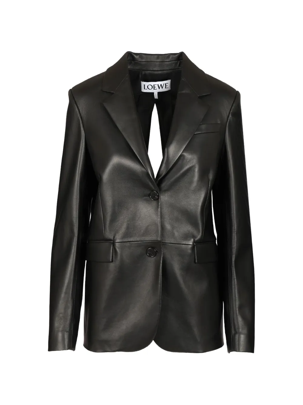 LOEWE lace-up leather jacket - Schwarz