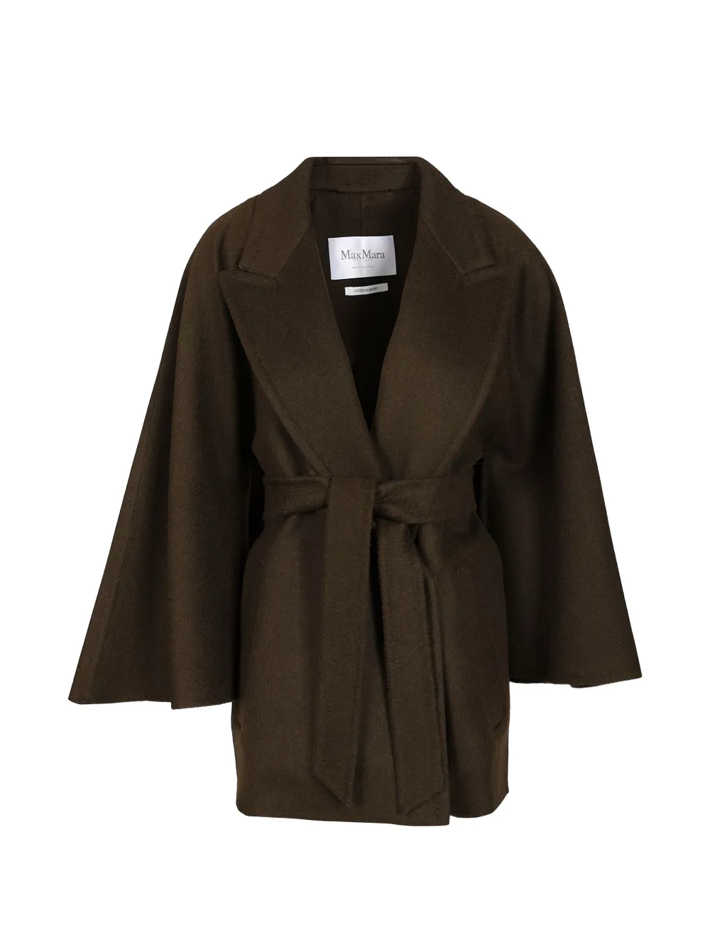 Max Mara belted oversized coat - Verde