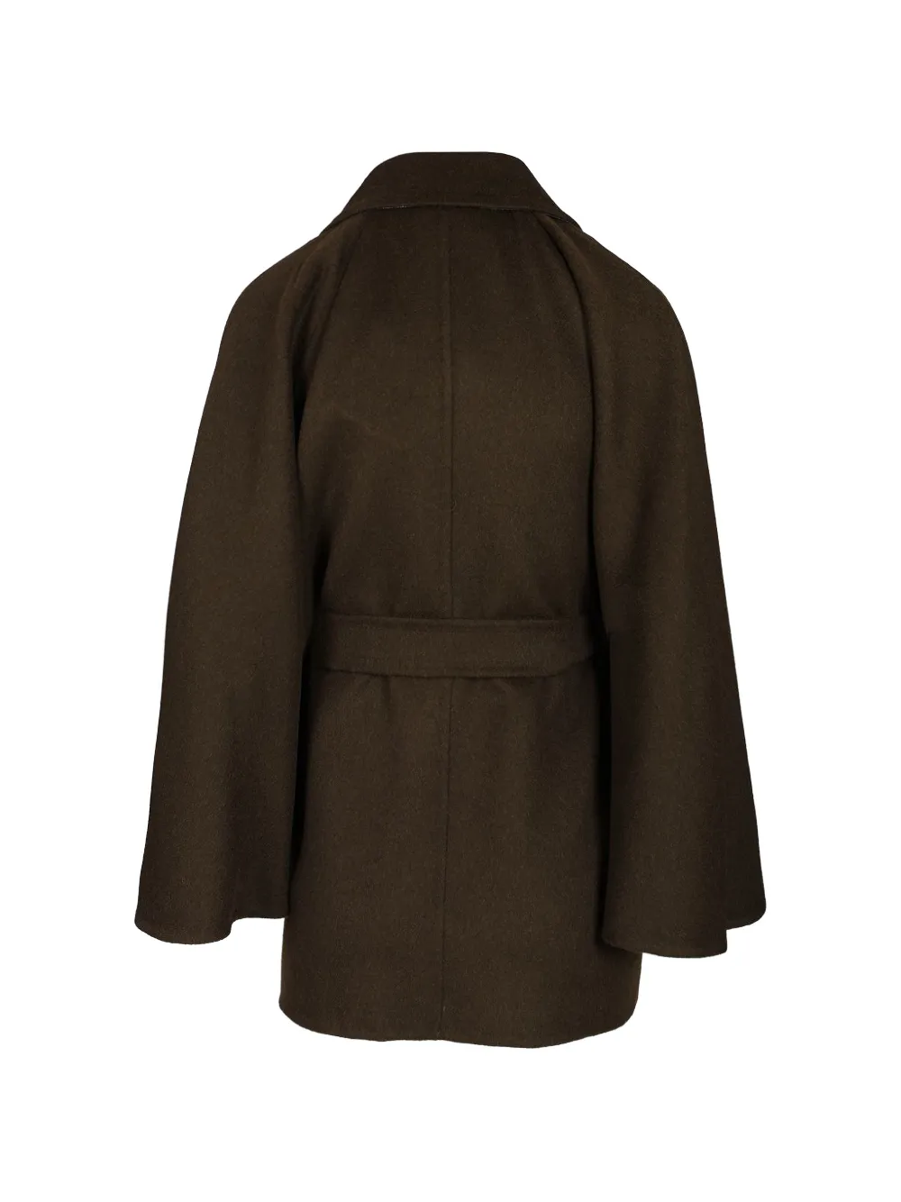  Max Mara Abrigo Oversize Con Cinturón - Verde 