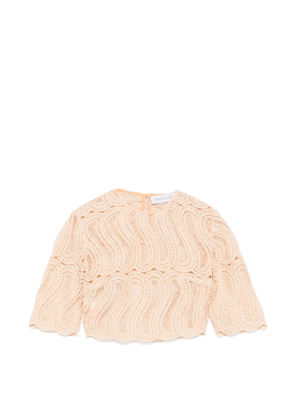 Raquel Diniz Sabi guipure-lace cropped top - Arancione