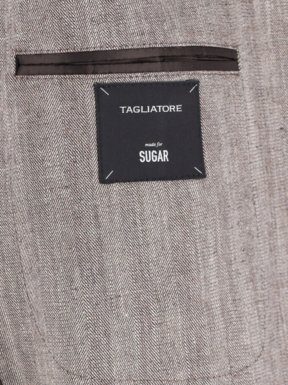 Tagliatore Blazer met enkele rij knopen en borstzak Bruin