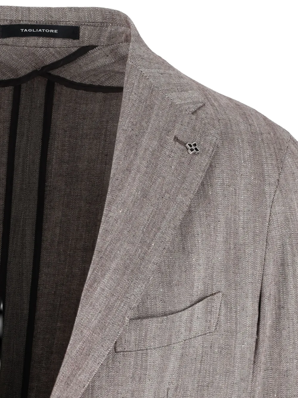 Tagliatore Blazer met enkele rij knopen en borstzak Bruin
