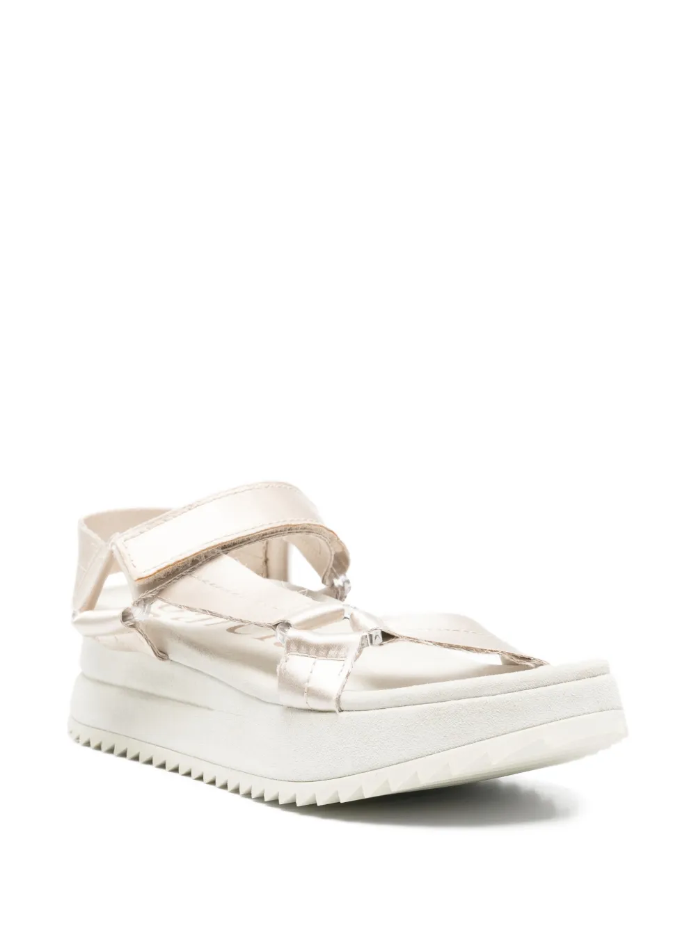 Pedro Garcia touch-strap platform sandals Beige