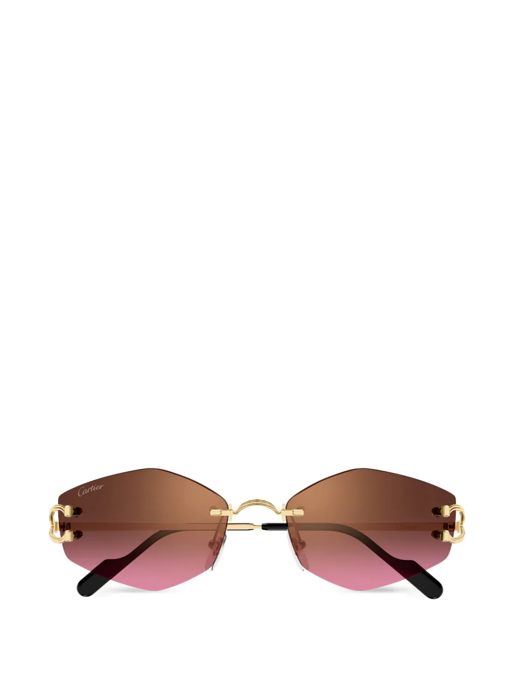 Cartier Eyewear Panthère geometric-frame sunglasses - Gold