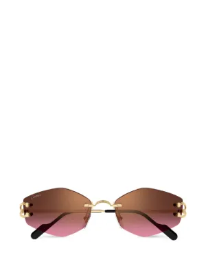 Cartier Eyewear Décor C リムレス サングラス | ゴールドトーン