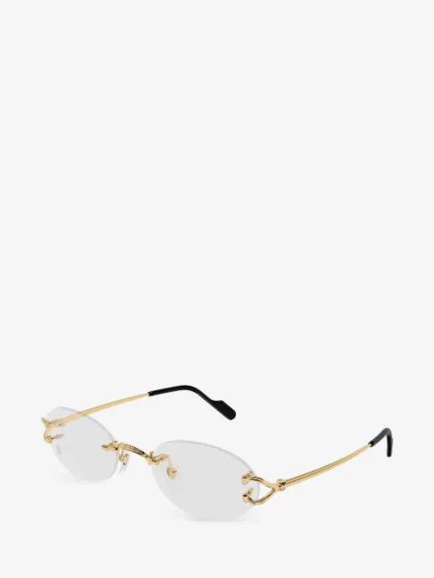 Cartier Eyewear rimless oval-frame glasses