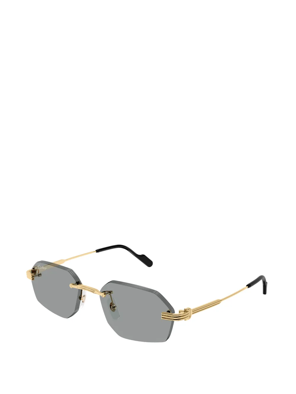 Cartier Eyewear rimless geometric-frame sunglasses - Gold