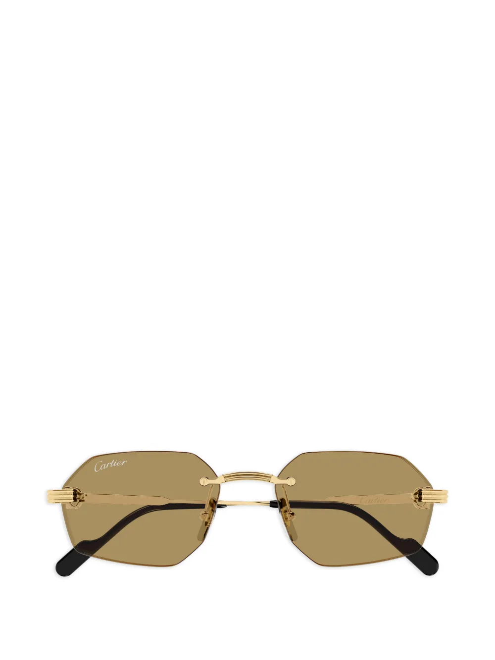 Cartier Eyewear rimless geometric-frame sunglasses - Gold