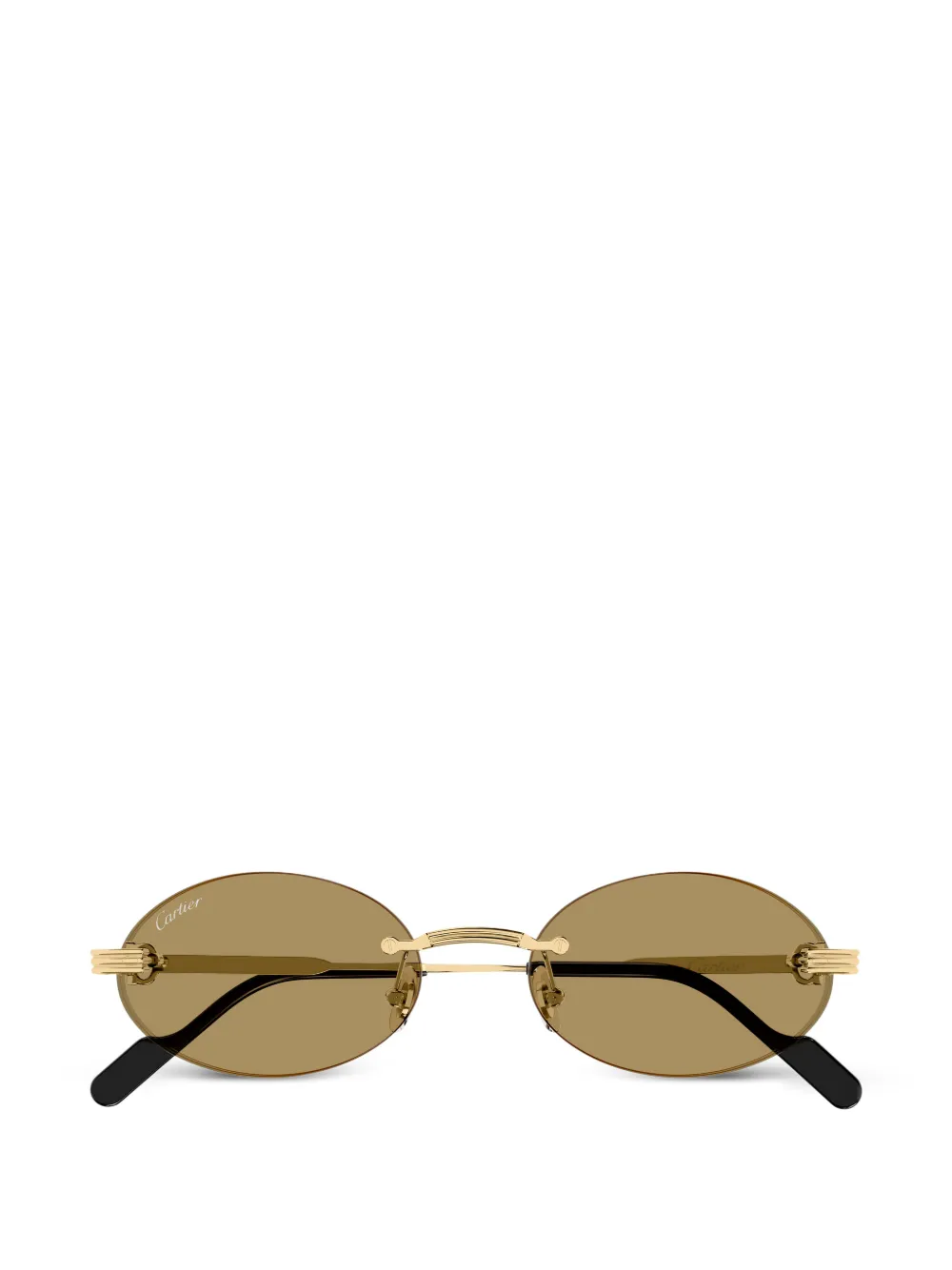 Cartier Eyewear rimless oval-frame sunglasses - Gold