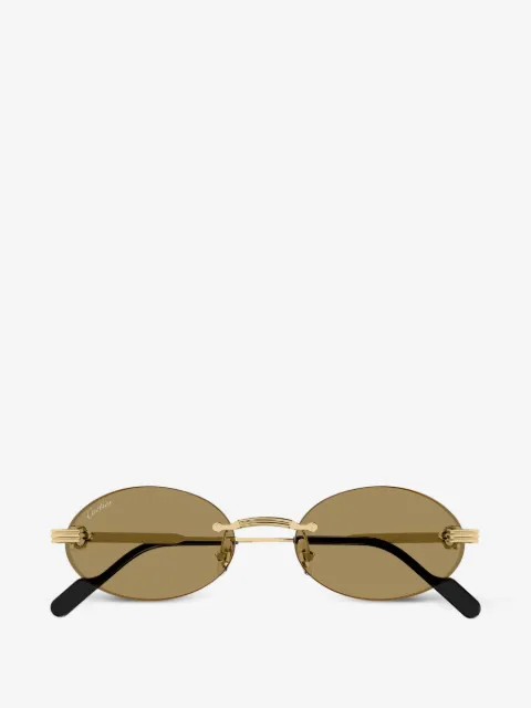 Cartier Eyewear rimless oval-frame sunglasses