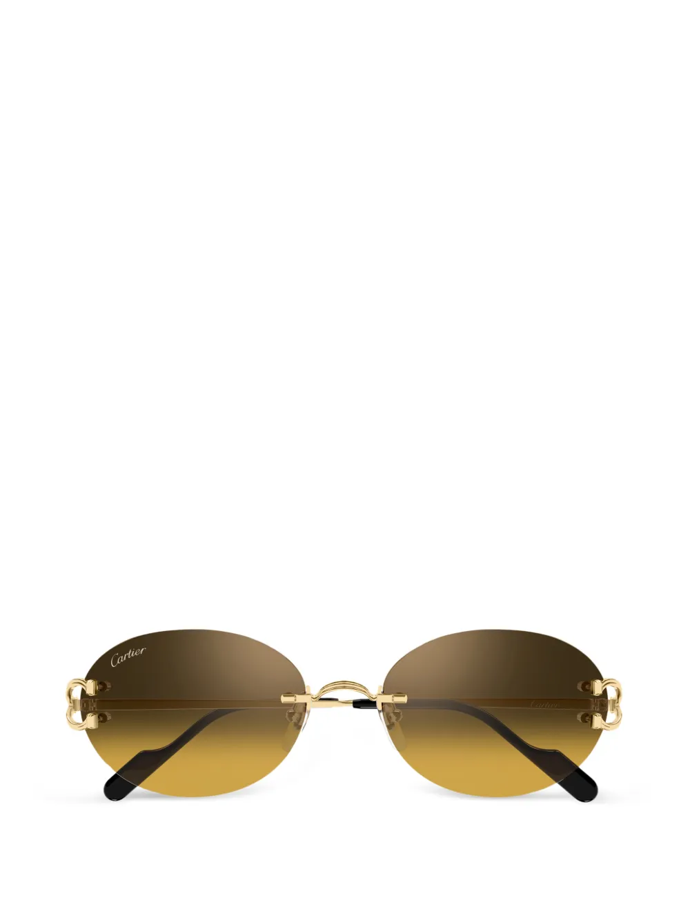 Cartier Eyewear rimless oval-frame sunglasses - Gold
