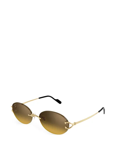 Cartier Eyewear rimless oval-frame sunglasses