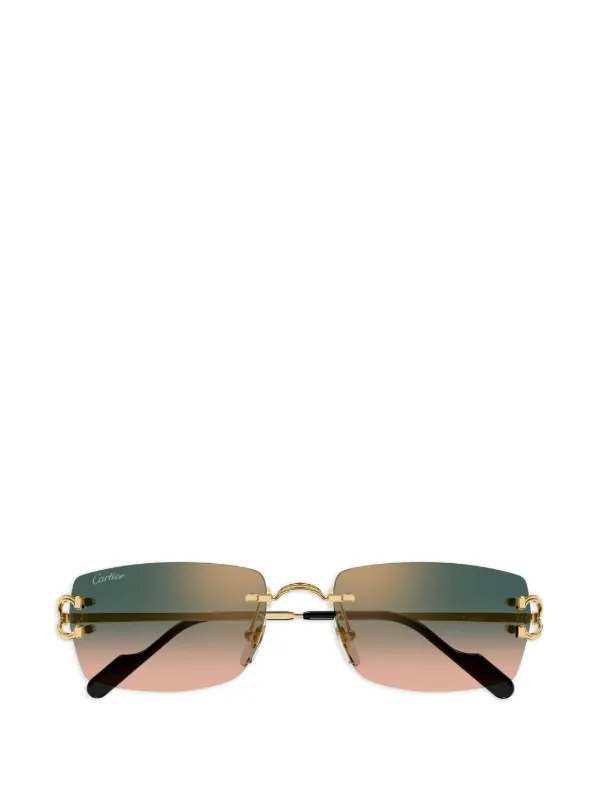 Cartier Eyewear Décor C リムレス サングラス | ゴールドトーン