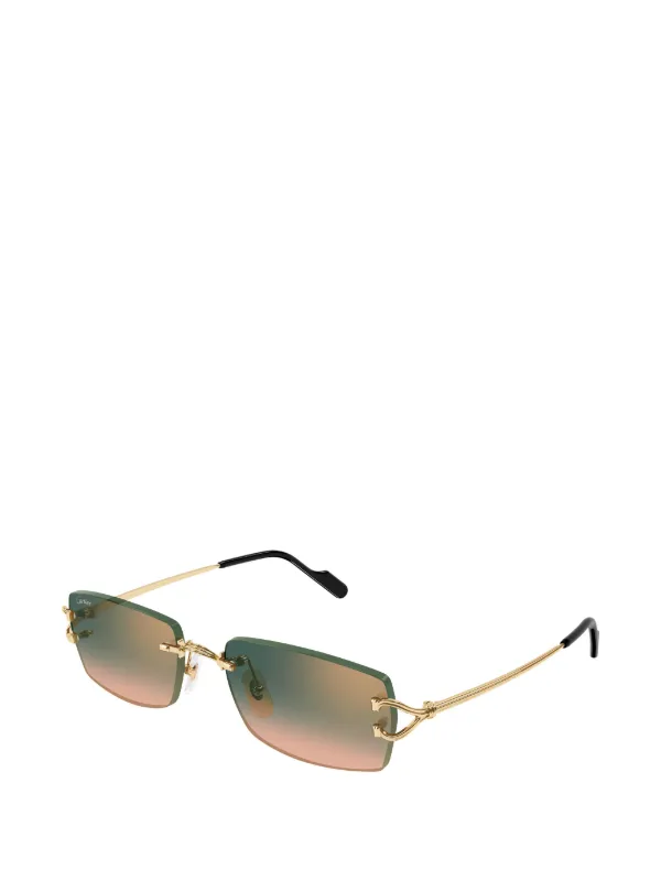 Cartier Eyewear Décor C リムレス サングラス | ゴールドトーン