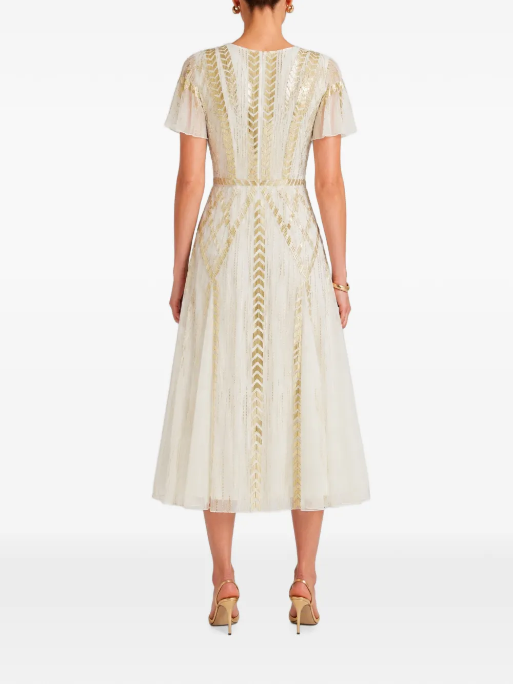 Temperley London Viola midi-jurk Wit