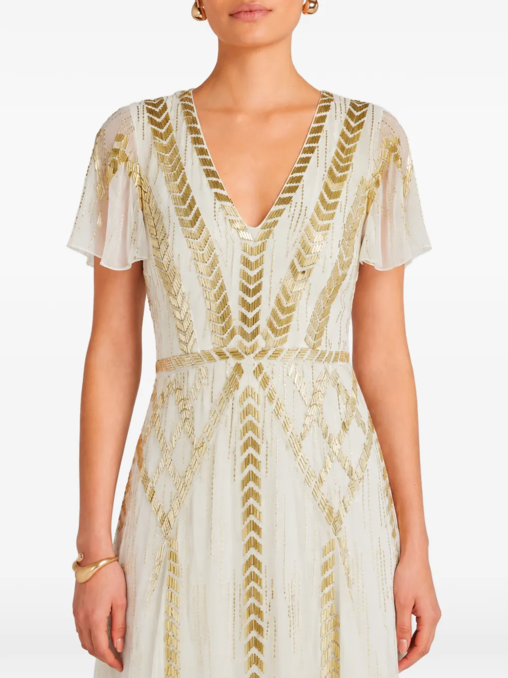 Temperley London Viola midi-jurk Wit