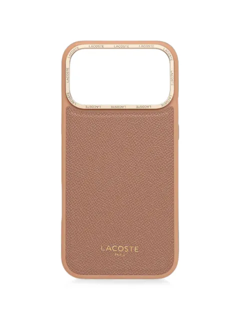 Lacoste logo-print pebbled iPhone case