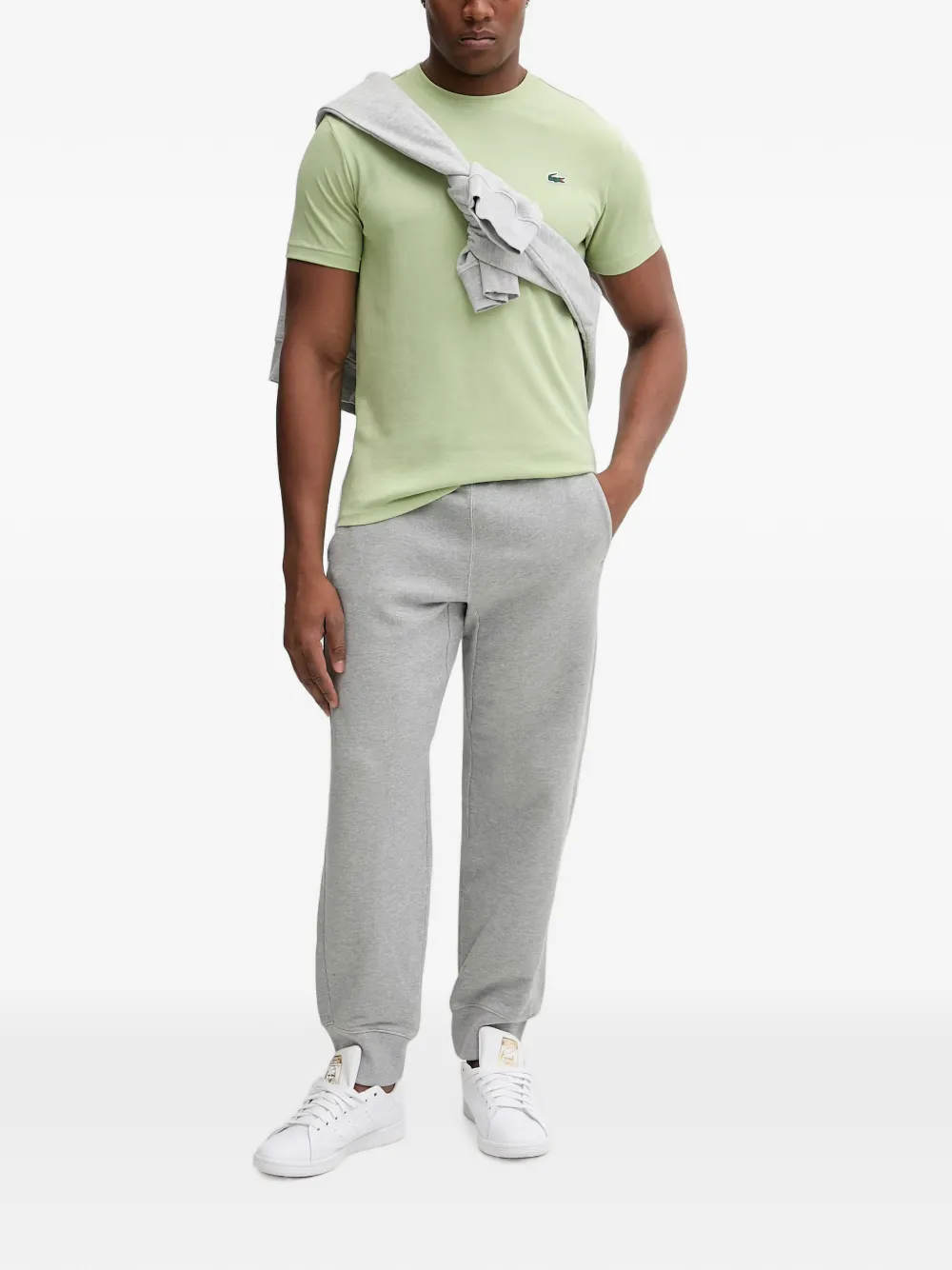 Lacoste T-shirt met logopatch Groen