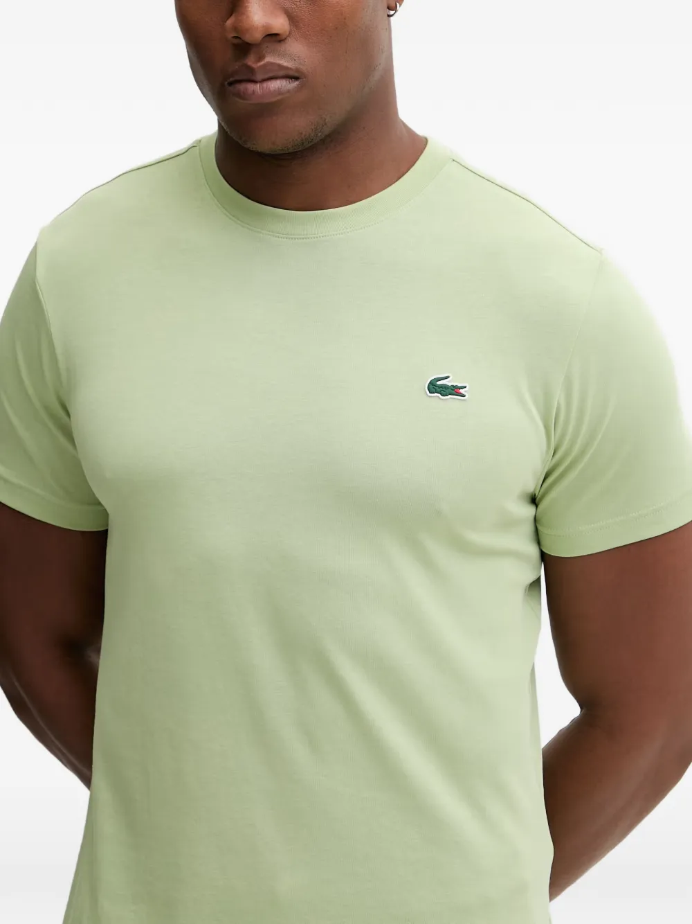 Lacoste T-shirt met logopatch Groen
