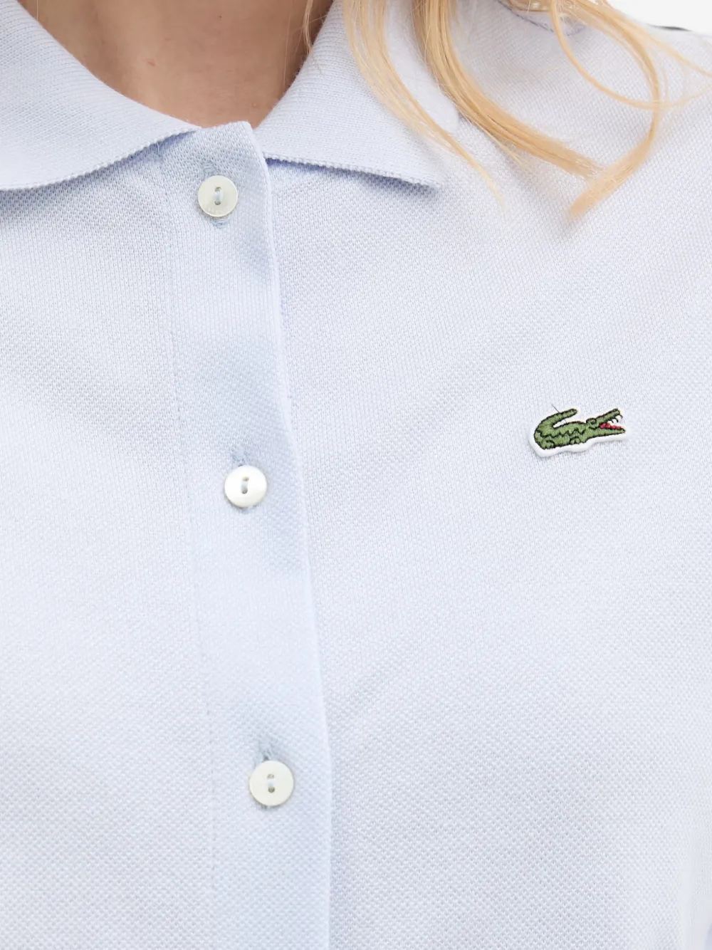 Lacoste Piqué midi-jurk met ceintuur Blauw