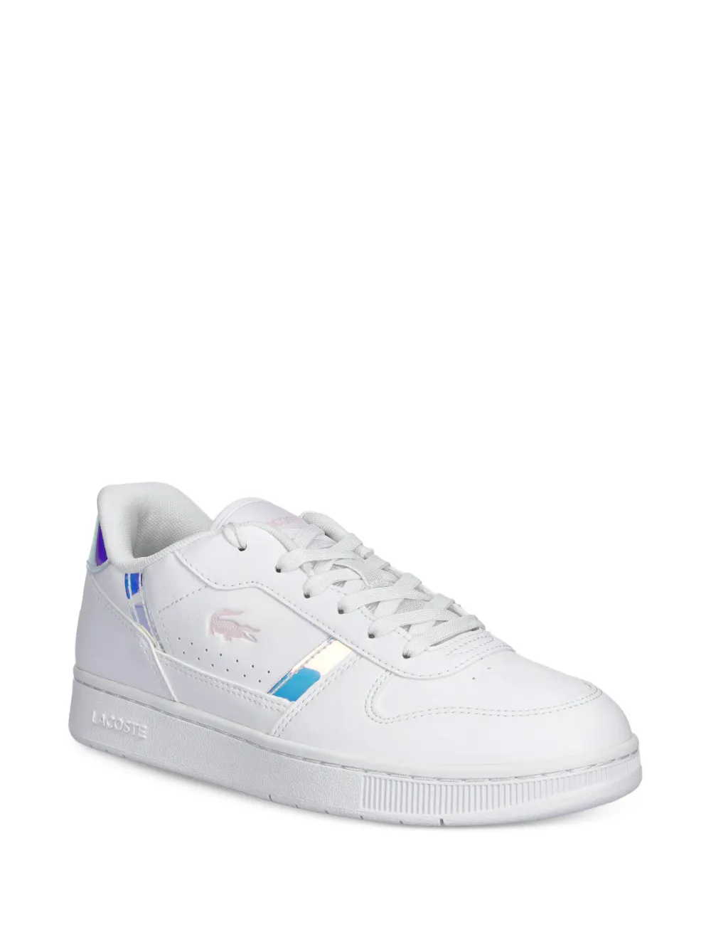 Lacoste Kids baskets T-Clip Set à bords irisés - Blanc Lacoste Kids baskets T-Clip Set à bords irisés - Blanc