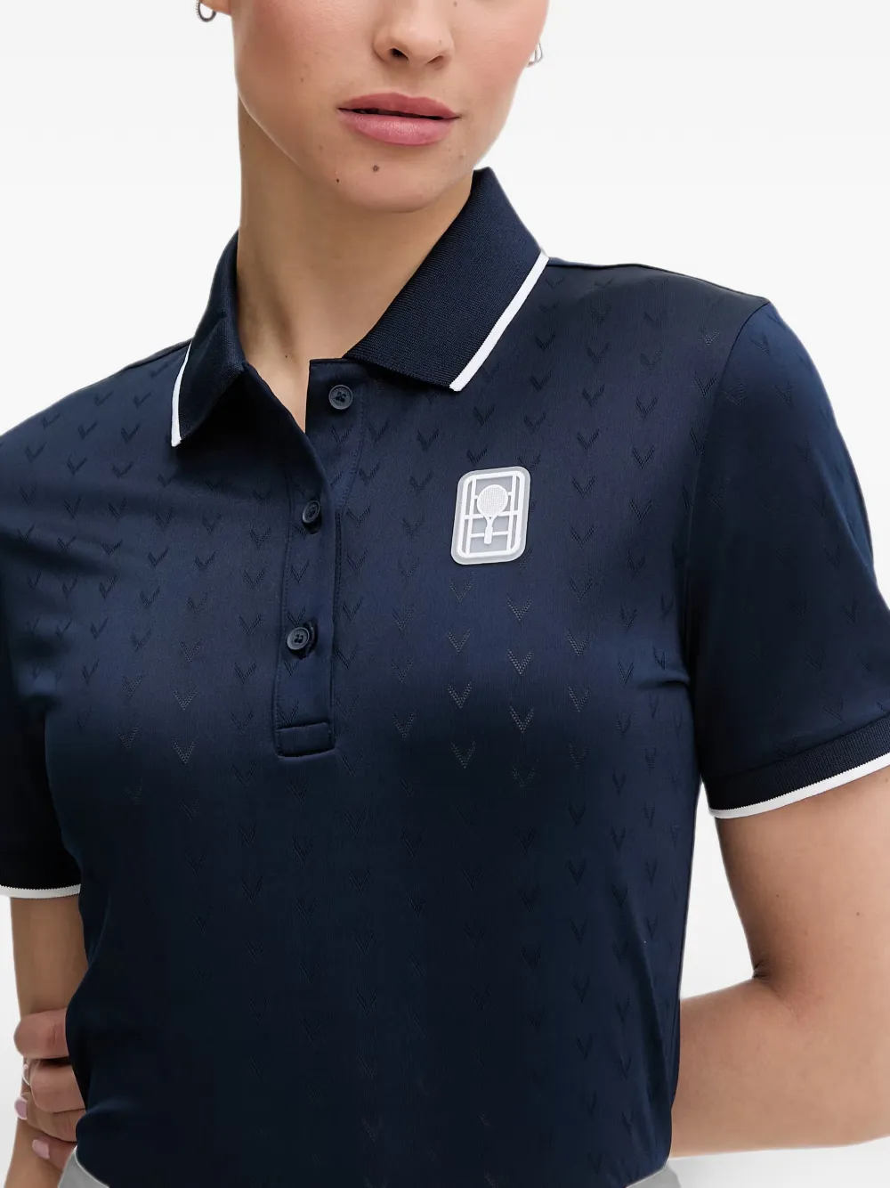 Lacoste Heritage poloshirt met monogram Blauw