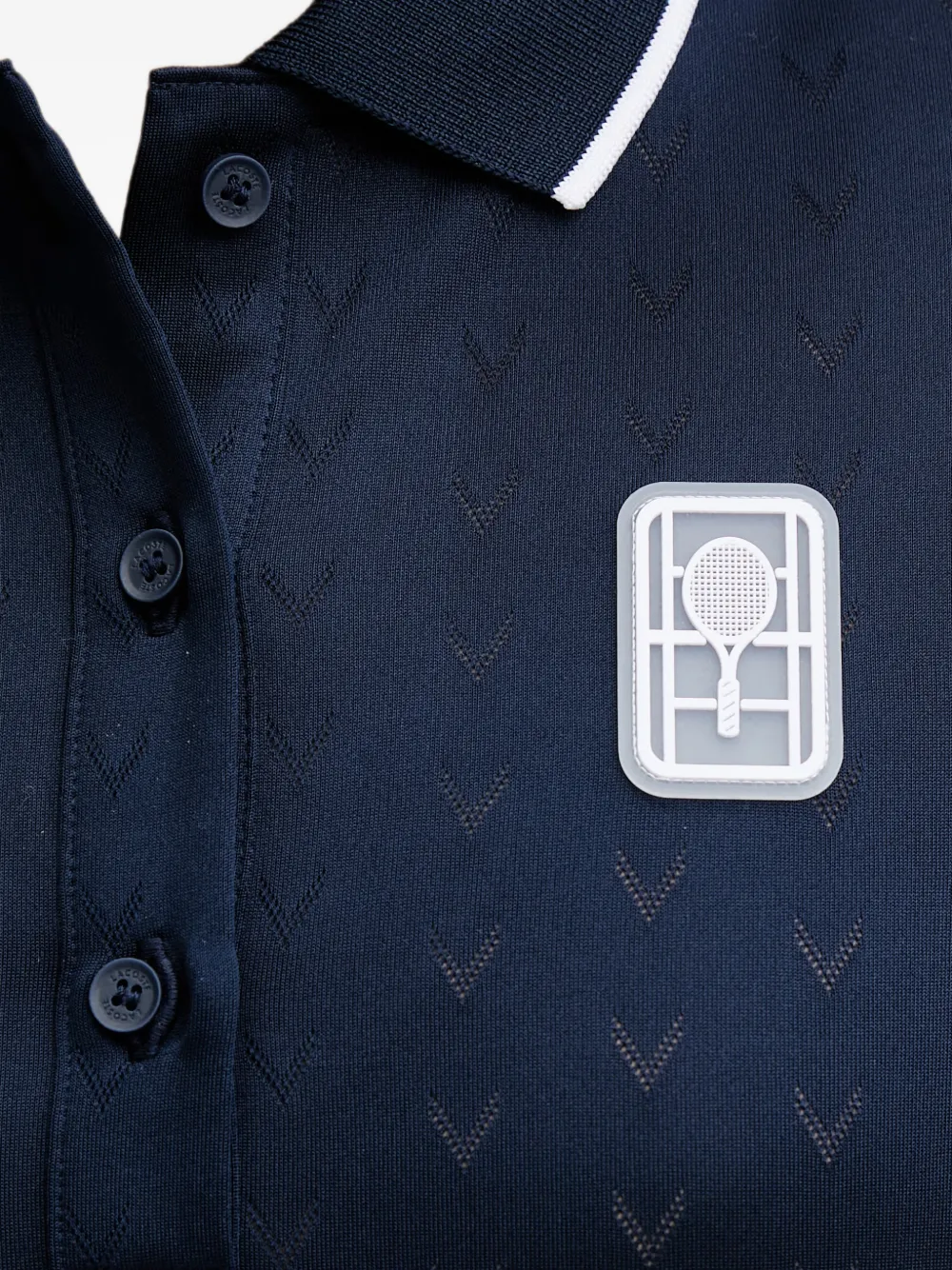 Lacoste Heritage poloshirt met monogram Blauw