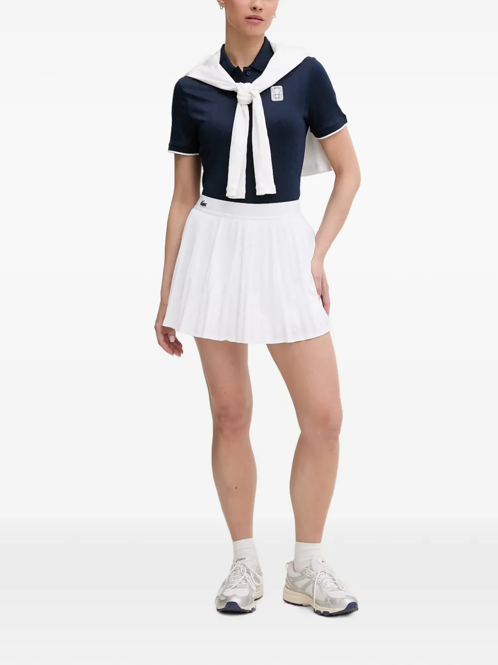Lacoste Heritage poloshirt met monogram Blauw