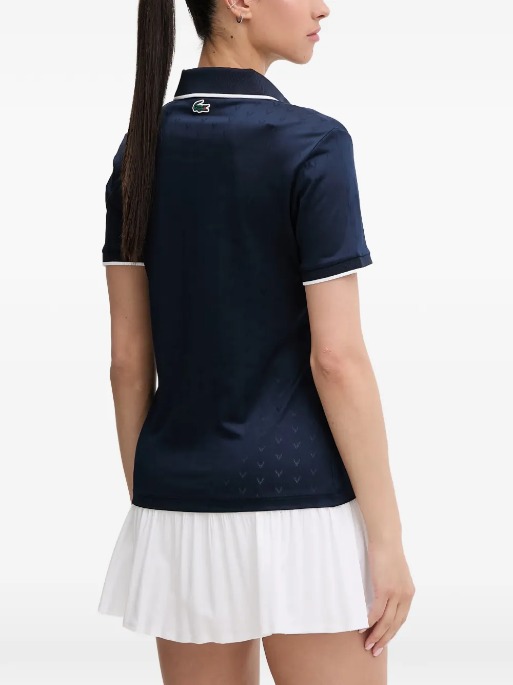 Lacoste Heritage poloshirt met monogram Blauw