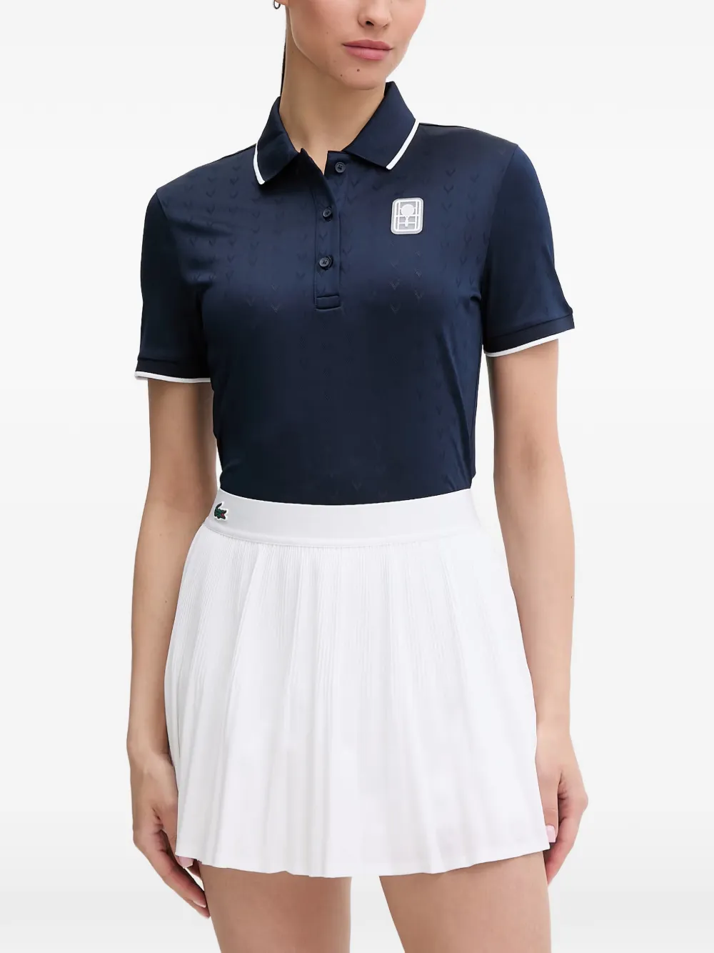 Lacoste Heritage monogram polo shirt - Blu