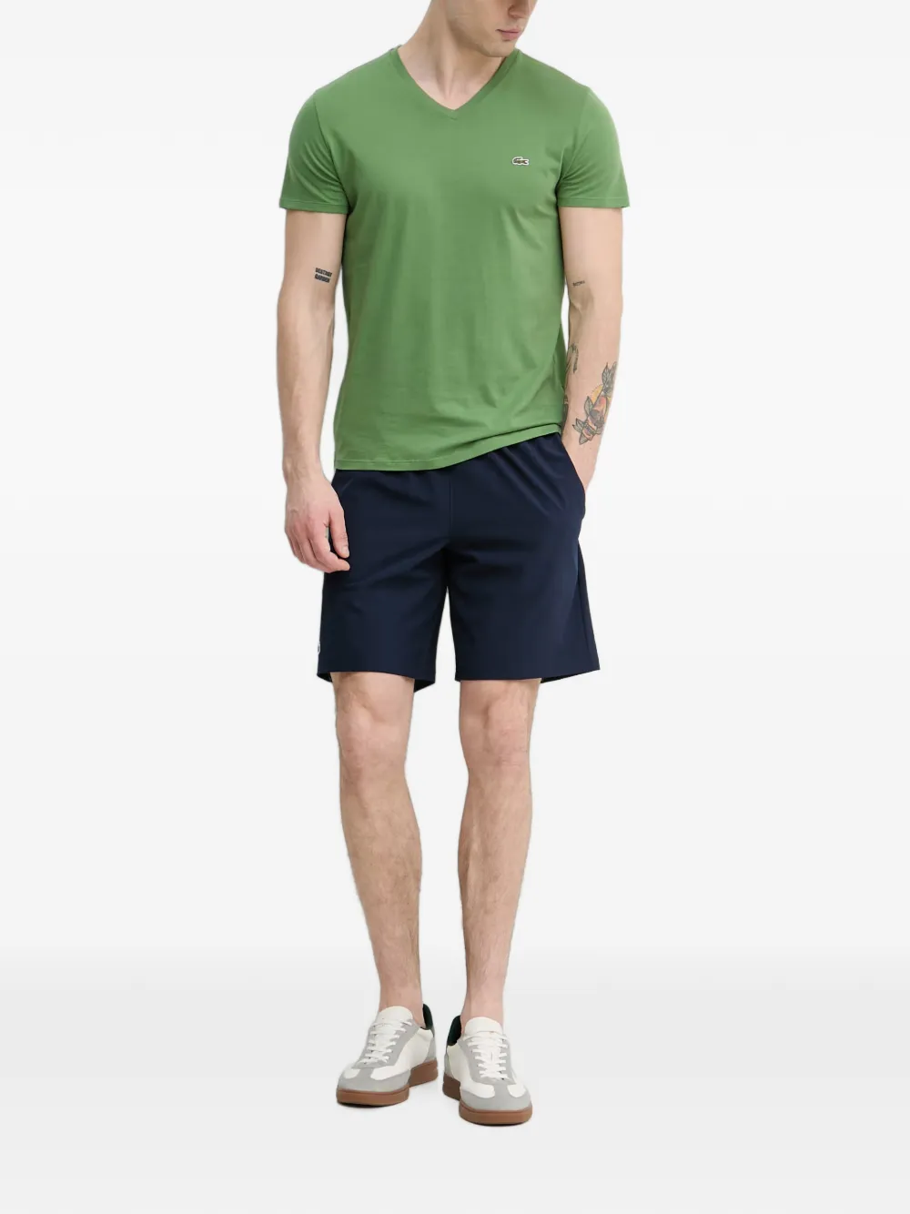 Lacoste T-shirt met logopatch Groen