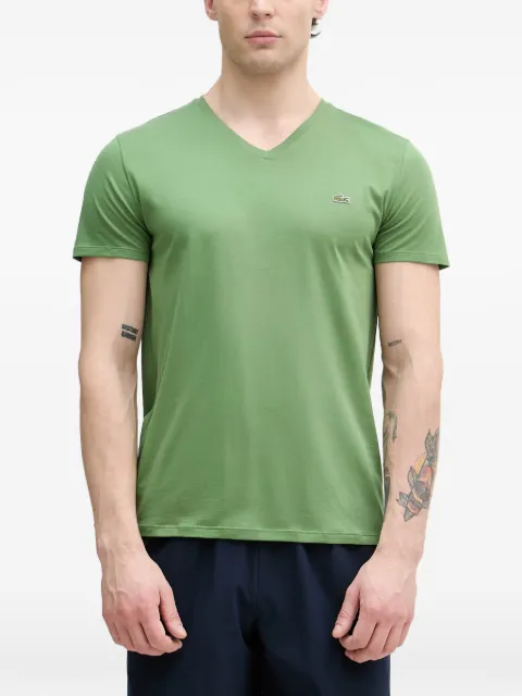 Lacoste logo-patch V-neck T-shirt