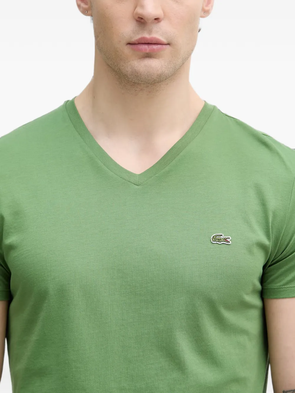 Lacoste T-shirt met logopatch Groen