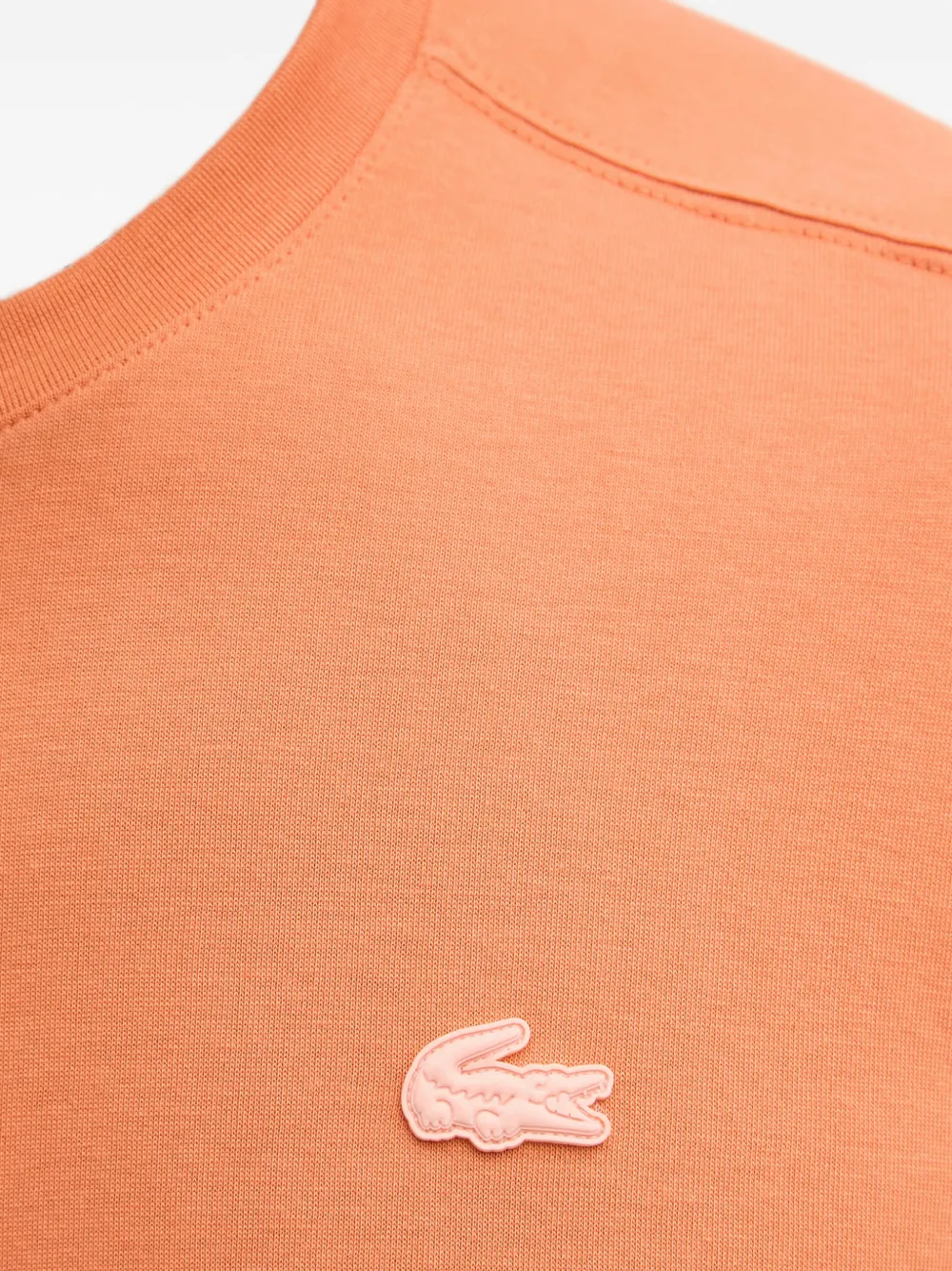 Lacoste T-shirt met logopatch Oranje