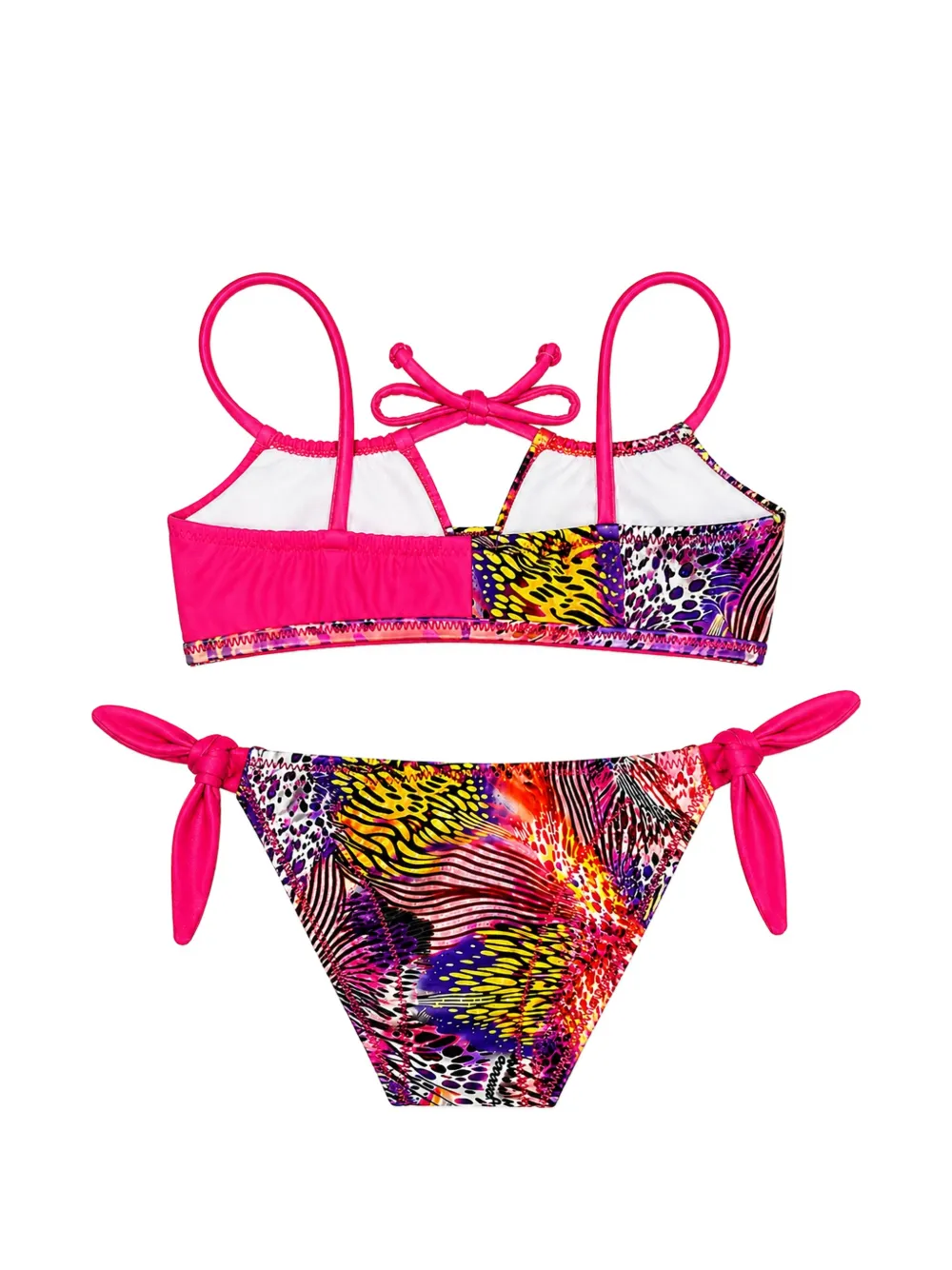 4GIVENESS Bikini met dierenprint en striksluiting Roze