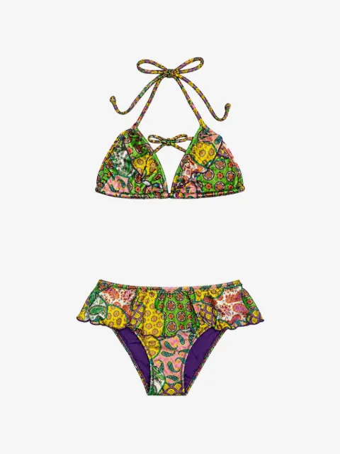 4GIVENESS paisley-print ruffled bikini