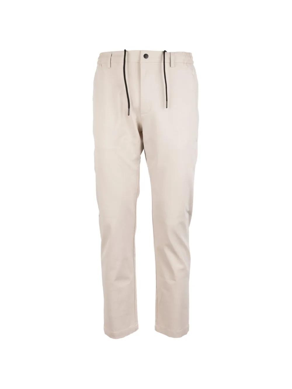 People Of Shibuya drawstring-waist straight-leg trousers - Toni neutri
