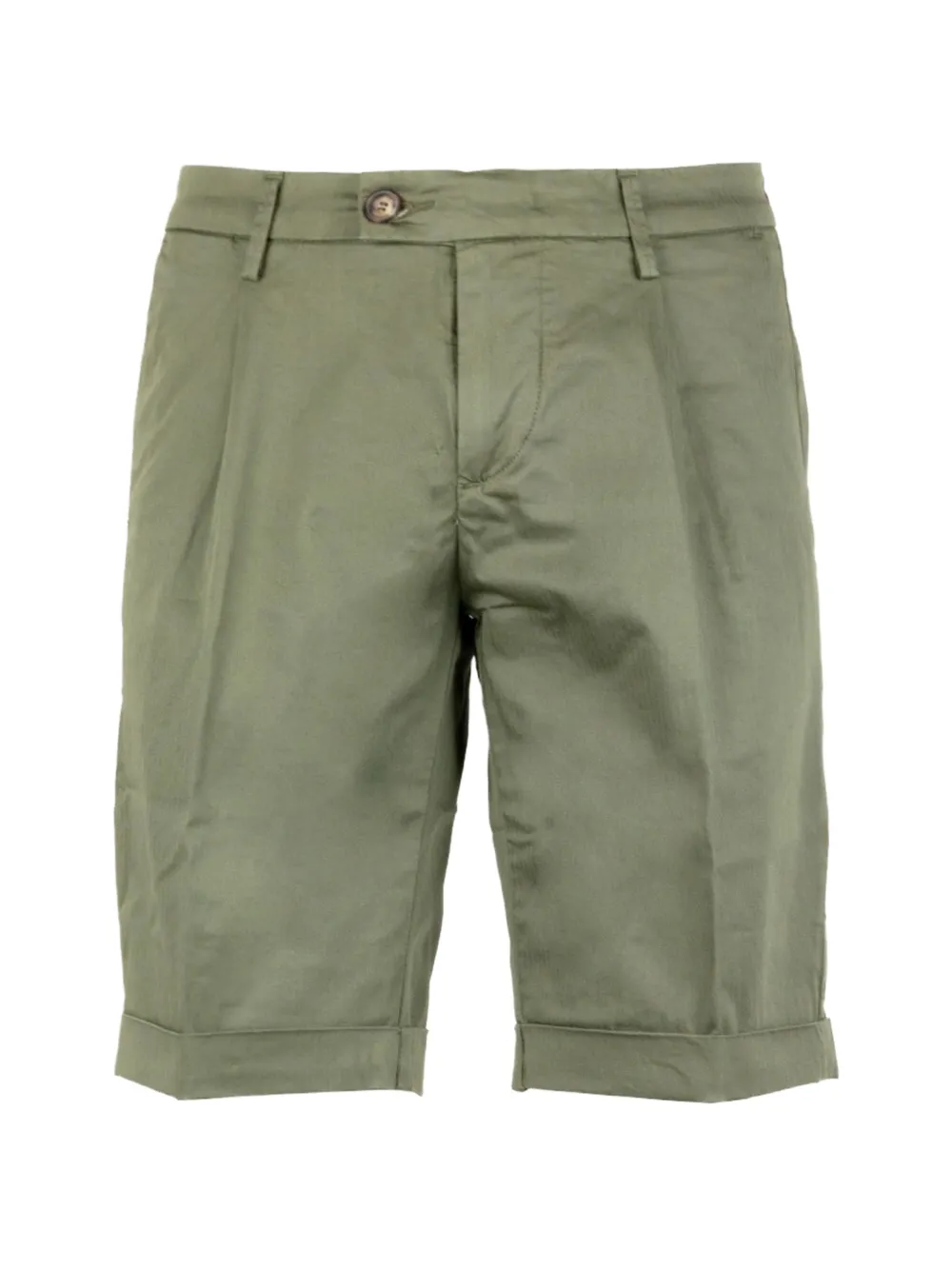 Re-Hash pleated turn-up shorts - Green