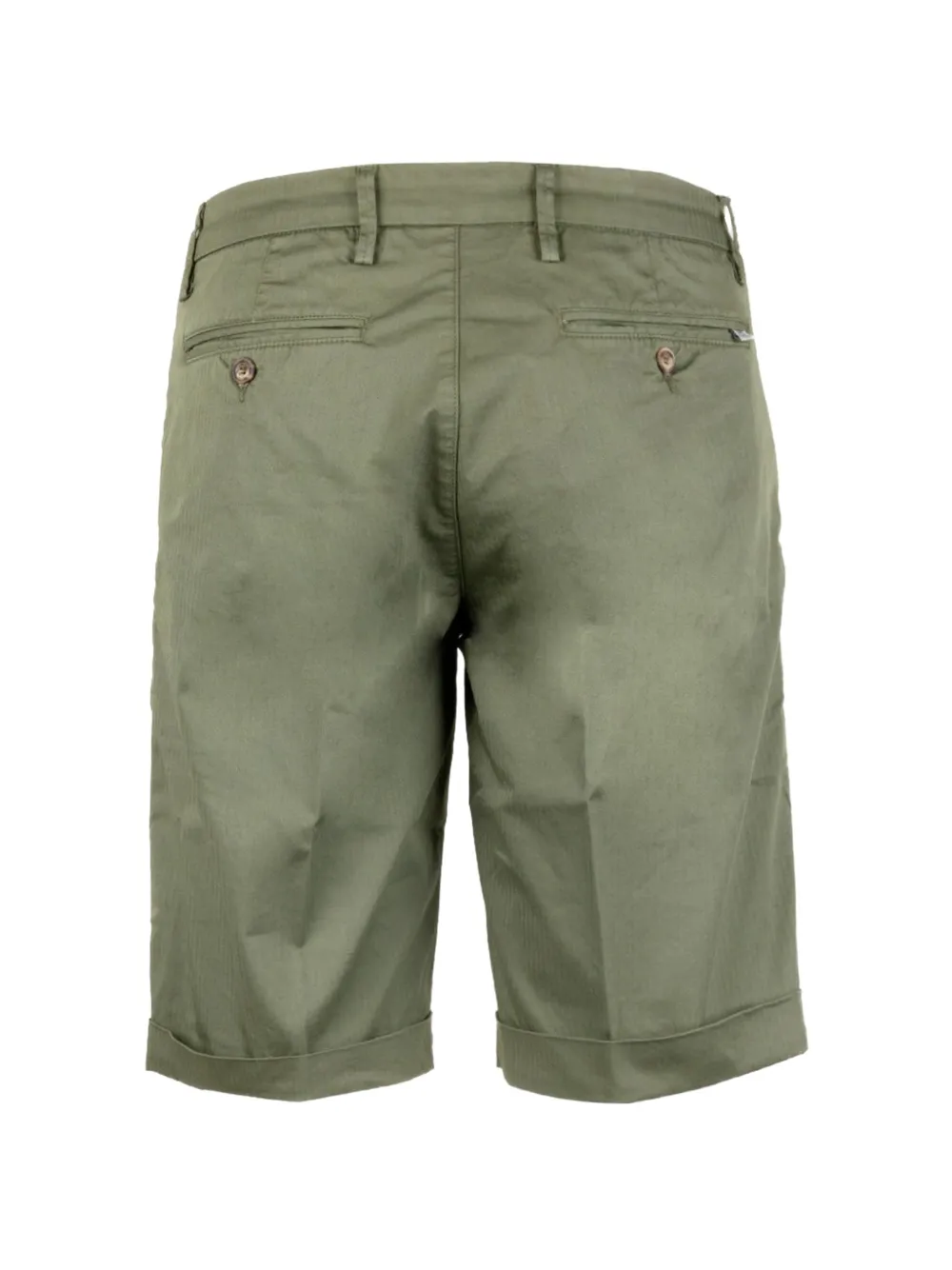 Re-Hash Geplooide shorts met omgeslagen pijpen Groen
