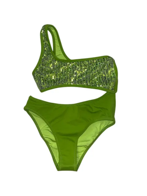 4GIVENESS sequin-embellished one-shoulder swimsuit