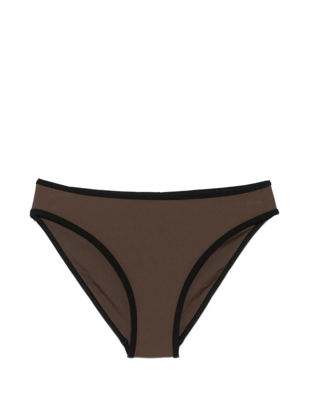 TOTEME contrast-trim bikini bottoms - Marrone