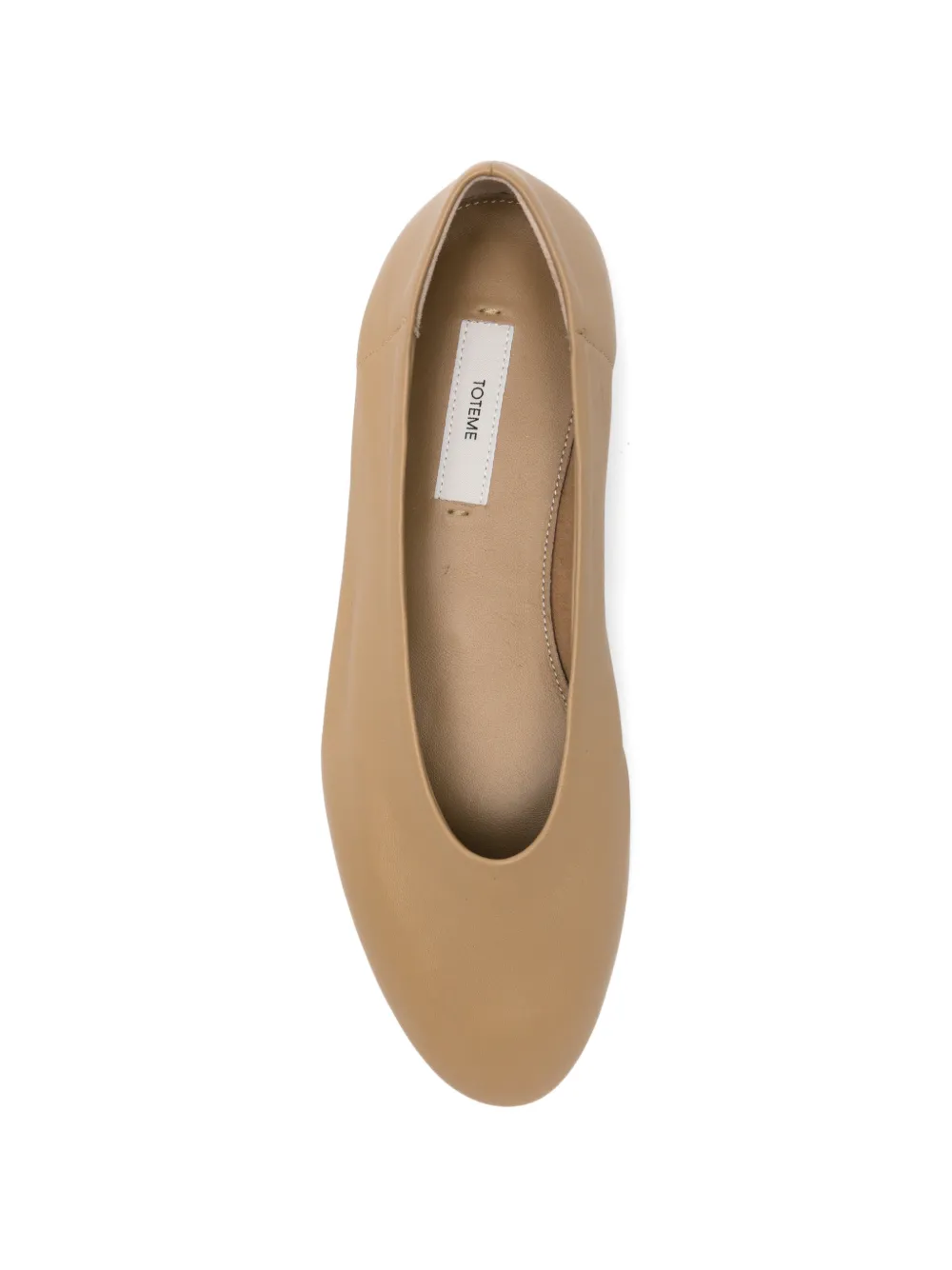 TOTEME Ballerina's met ronde neus Beige