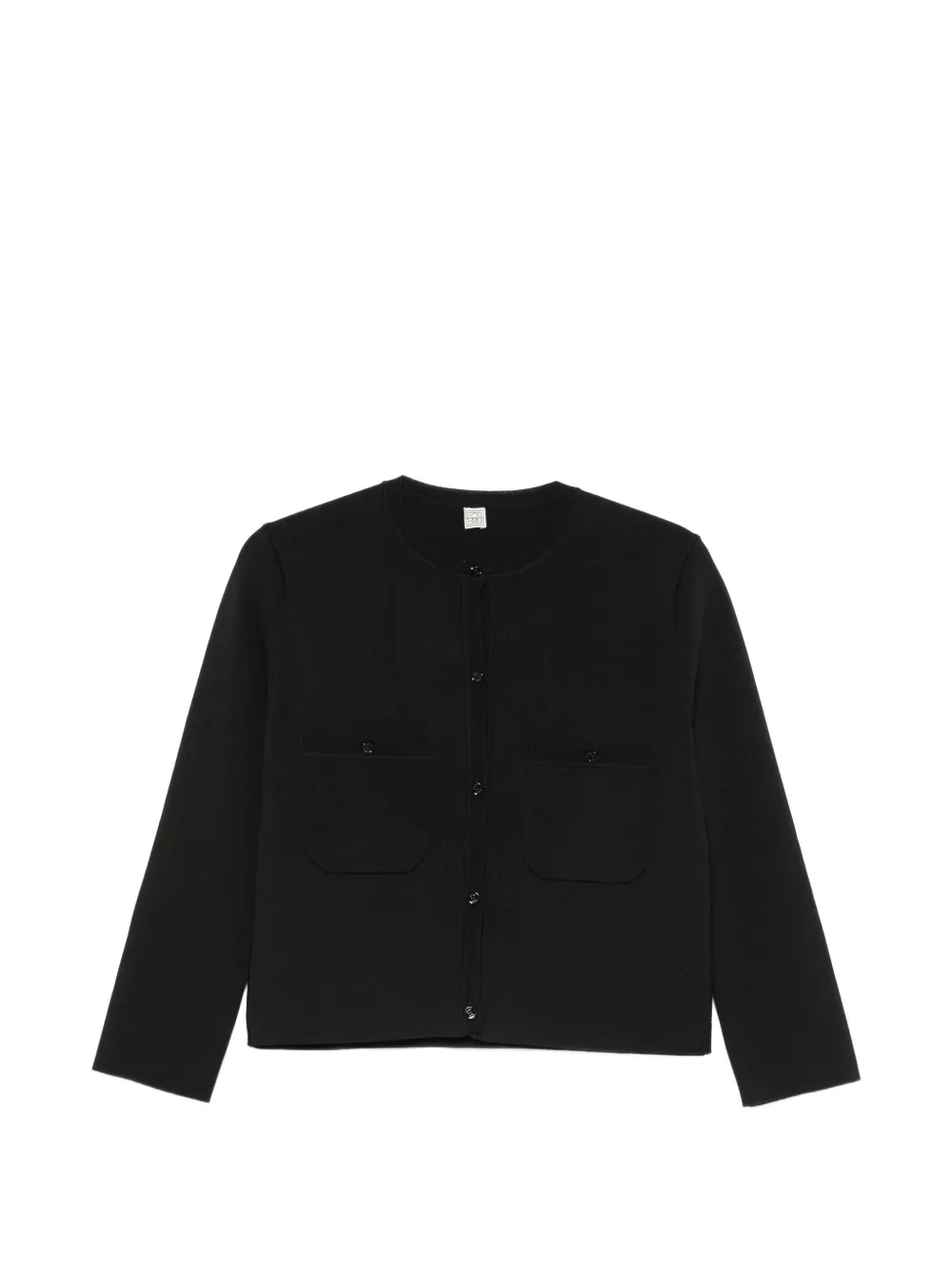 Totême Compact-knit Cardigan In Black