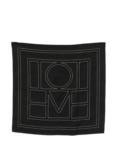TOTEME monogram-embroidered silk scarf