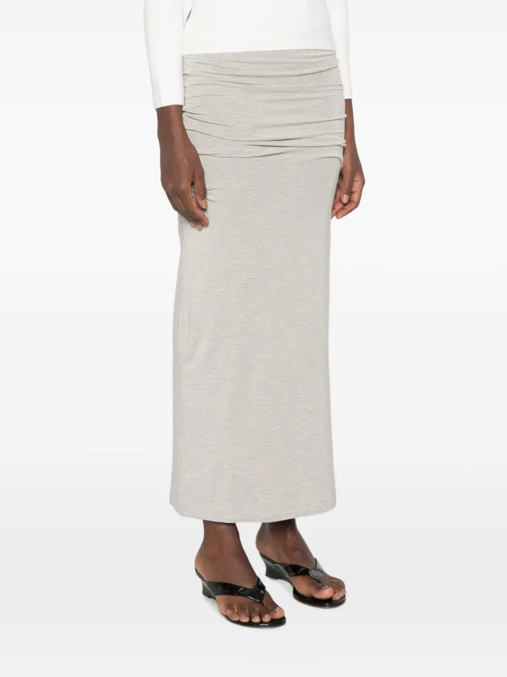 TOTEME Gedrapeerde maxi-rok Grijs